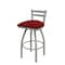 Holland Bar Stool Co 25" Low Back Swivel Counter Stool, Nickel Finish, Graph Ruby Seat 41125AN016 - alternate 1